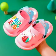 

Cartoon Baby Hollow Out Summer Indoor Soft Bottom Non-slip Sandals for Boy and Girl Children's Slippers Infant Children Clogs