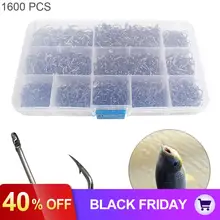 1600 шт./лот, 3#-12#10 Размер, набор рыболовных крючков из углеродистой стали для ловли карпа, набор крючков для рыбалки
