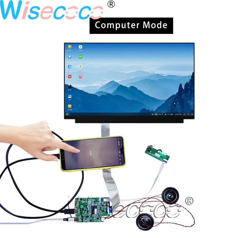 Wisecoco 13,3 дюймов 1920 × 1080 FHD ips тонкий lcd Дисплей eDP TYPE-C плата контроллера HDMI