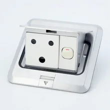 Pop Up Floor Outlet Covers Box with Socket Stainless Steel RJ45 Port for Kitchen Counter Waterproof Electrical Outlet Receptacle