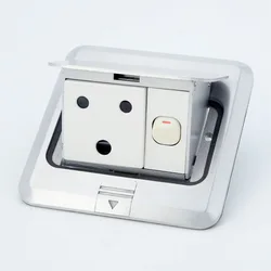 Pop Up Floor Outlet Covers Box with Socket Stainless Steel RJ45 Port for Kitchen Counter Waterproof Electrical Outlet Receptacle