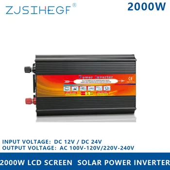 

Dual USB 2000W Watt DC 12V/24V to AC 120V/220V Car Power Inverter Charger Converter Adapter with MPPT solar charge controller
