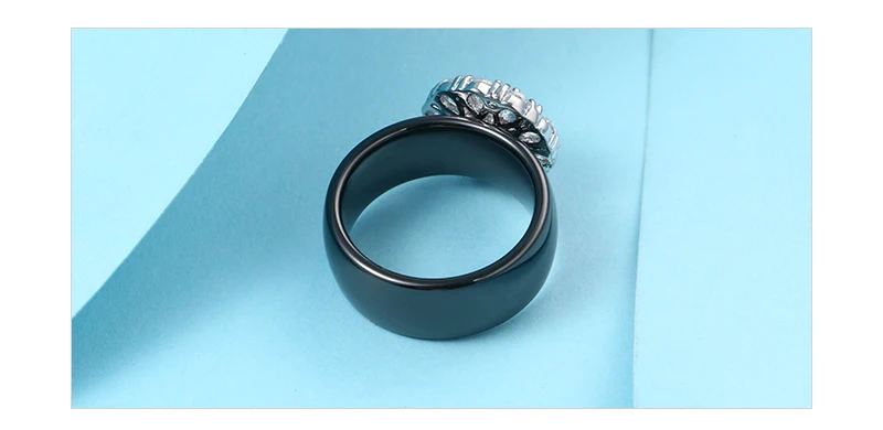 Роскошное кольцо с большим зеленым, голубым, белым кристаллом, здоровые керамические кольца, золотые свадебные ювелирные изделия, обручальные кольца для женщин