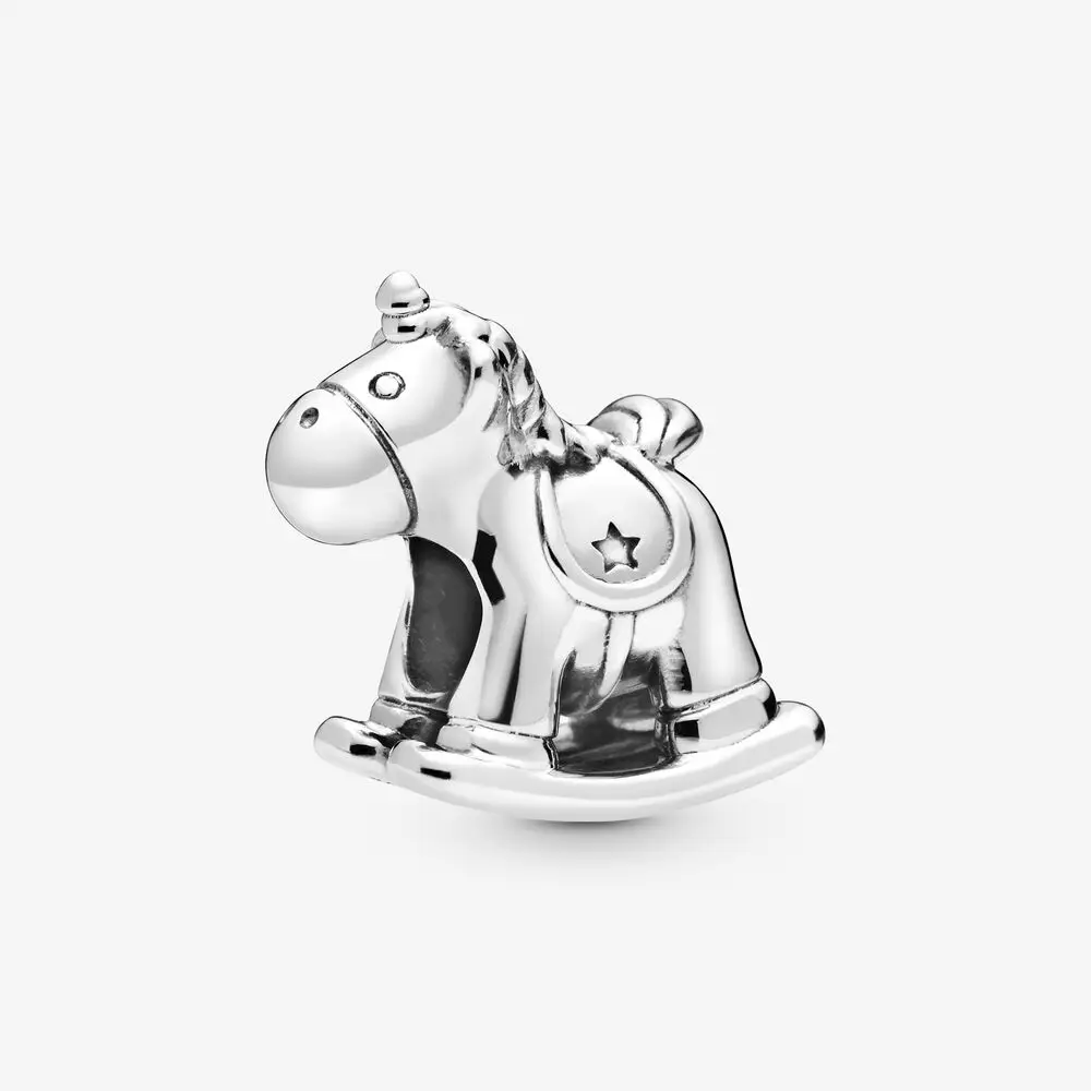 

DIY Animal Silver fit Original Pandora Bracelet Jewelry Women Gift 2020 100% 925 Sterling Silver The Unicorn Rocking Horse Charm