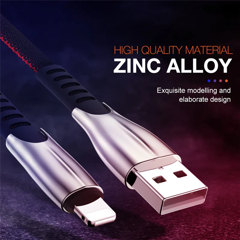 USB кабель для iPhone 11 Pro Xs Max XR X 8 7 6 6s Plus 5s iPad быстрая зарядка провод передачи данных