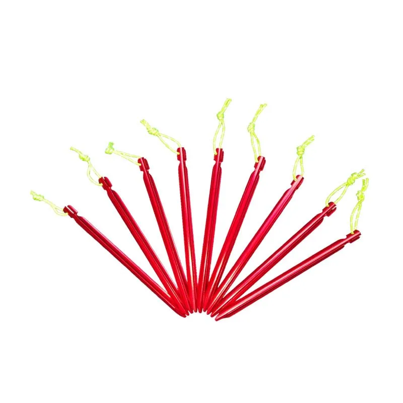 9Pcs Lightweight Aluminum Alloy Tent Canopy Camping Stakes Pegs Ground Nail