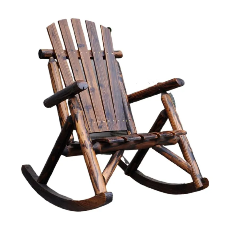 Outdoor-Furniture-Wooden-Rocking-Chair-Rustic-American-Country-Style ...