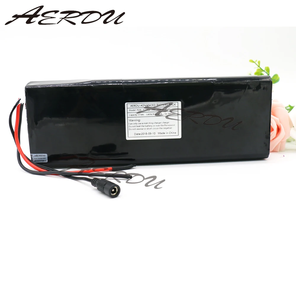 AERDU 7S5P 24V 17.5ah 29.4V FOR NCR18650GA Lithium-ion battery pack Built-in BMS electric bike unicycle scooter wheelchair motor