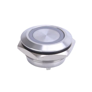 

12mm/16mm/19mm/22mm/25mm/30mm Super Short Touch Push Button 4pins 2A Waterproof Momentary Tact Switch With Ring LED