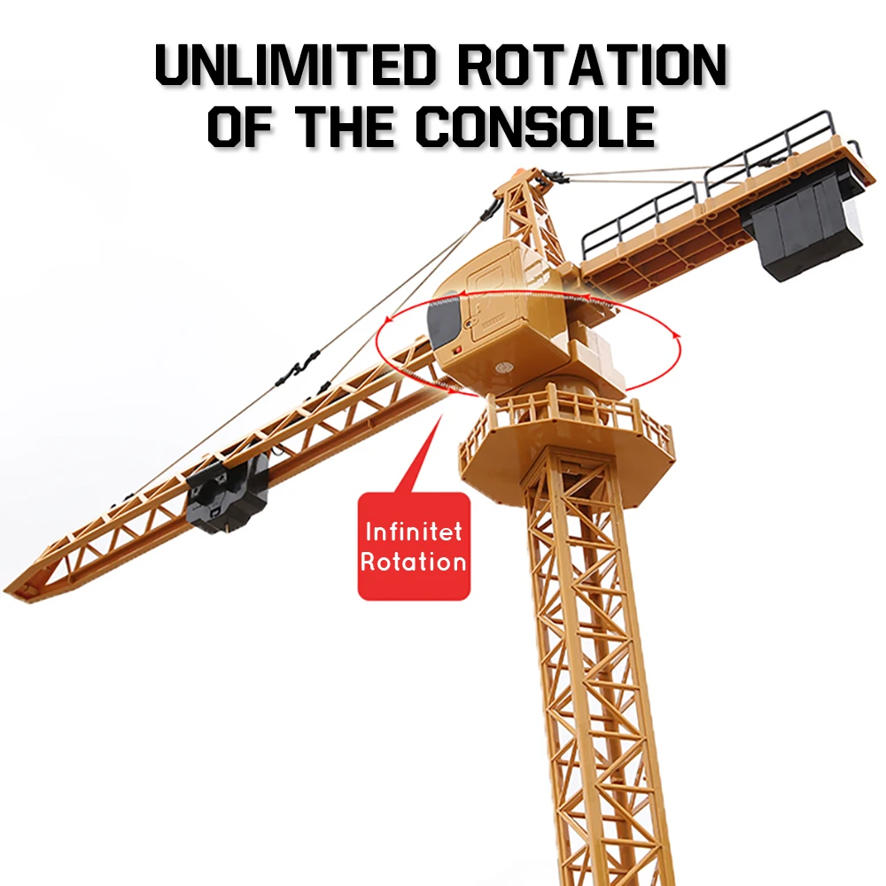 Remote Control Alloy Tower Crane Toy for Kids