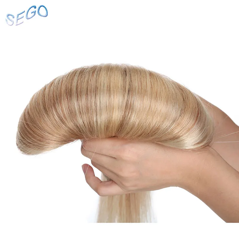 SEGO 110g-170g прямолинейный скрепка в Пряди человеческих волос для наращивания волосы double Drawn волосы на заколках-Реми человеческих волос 8 шт./компл. 1"-24"