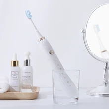 Дорожная звуковая электрическая зубная щетка USB перезаряжаемая для взрослых с таймером ультра звуковая электрическая зубная щетка сменная зубная щетка