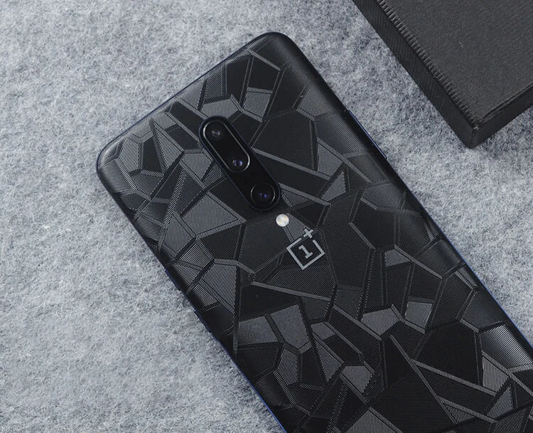 3D Triangle Pattern For Oneplus 7 7T 7Pro Back Film Thin Screen Protector Protective Sticker Paster Rear Decorative Film