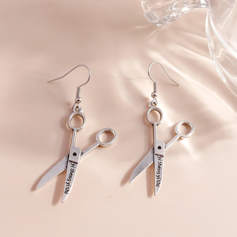 New Fashion Halloween Designers Punk Rock Scissors Dangle Earrings Women Girls Modern Drop Handmade Party Jewelry Gifts | Украшения и