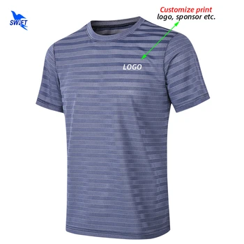 

Customize LOGO Quick Dry Gym Fitness Shirts Men Thin Loose Sport T-Shirts Short Sleeve Running Workout Training Sportswear Tees