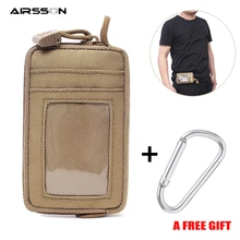 Тактический мини-кошелек с отделением для карт Многофункциональный держатель для карточки-ключа Водонепроницаемый Военный поясной мешок для охоты на открытом воздухе