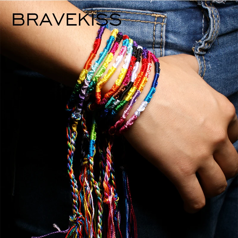 

BRAVEKISS Colorful Firends Vsco Bracelets set Girls Thing Handmade Bracelets Boho Femme Accessories mujer for men hiphop BPB0513
