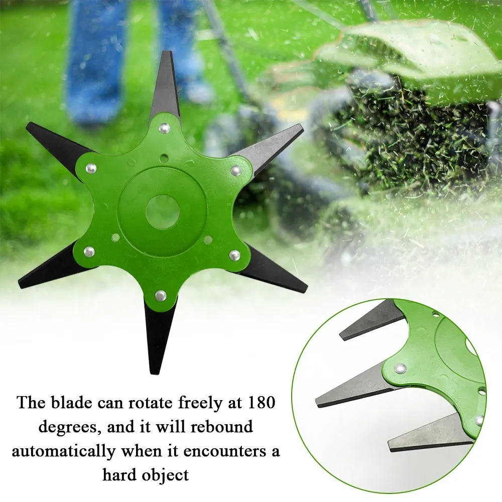 180 Degrees Rotatable Lawn Mower Blade Brush Cutter Universal Accessories Garden Grass Trimmer Blades with Double-sided Cutting 2 180 Degrees Rotatable Lawn Mower Blade Brush Cutter Universal Accessories Garden Grass Trimmer Blades with Double-sided Cutting 2