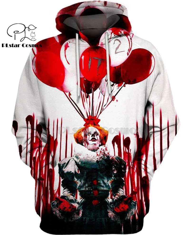 hoodies PLstar Космос фильм ужасов это дом с привидениями Хэллоуин 3d толстовки/Толстовка зима осень Забавный Harajuku streetwear-3 - Цвет: hoodies