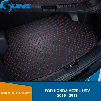

Rear Trunk Floor Mats For Honda Vezel HRV HR-V 2015 2016 2017 2018 Leather Rear Cargo Trunk Floor Mats SUNZ