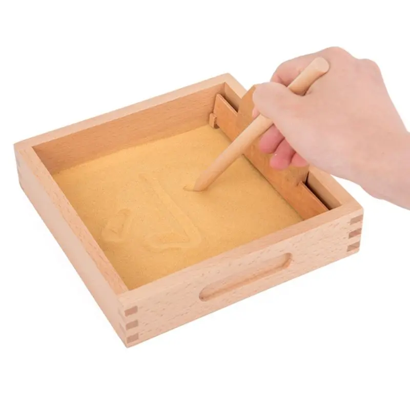  1Set Wooden Sand Table Writing Painting Tools Toy for Kids Children Early Education Learning Toy Gi