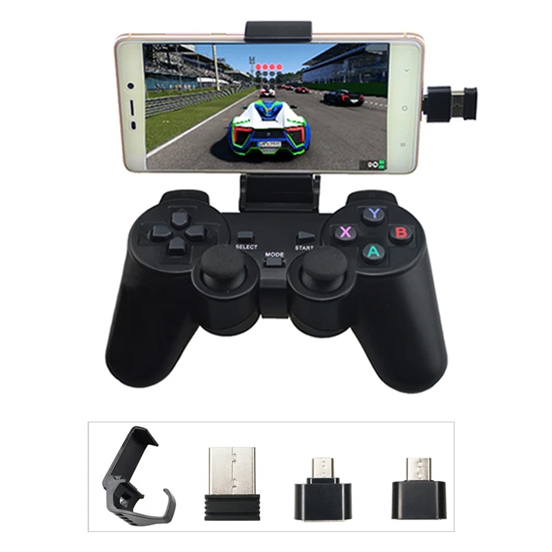 Беспроводной геймпад для ПК для PS3 телефона Android ТВ коробка 2.4g беспроводное устройство ДЖОЙСТИК джойстика игровой пульт дистанционного