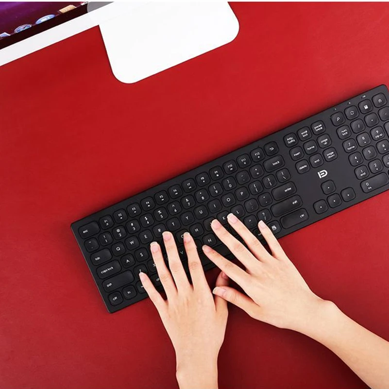 

2.4Ghz Wireless Metal Keyboard Full Size 109 keys, Premium aluminum Ultra thin USB keyboard and mosue combo for computer/laptop