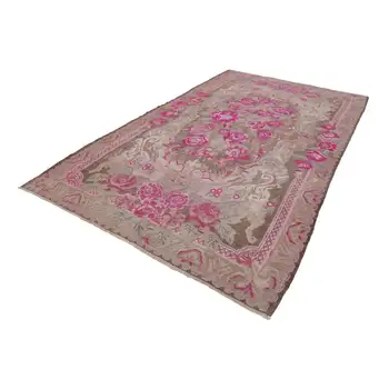 

216x370 Cm Beige Handmade Vintage Moldovan Rugs Rug-7x12 Ft