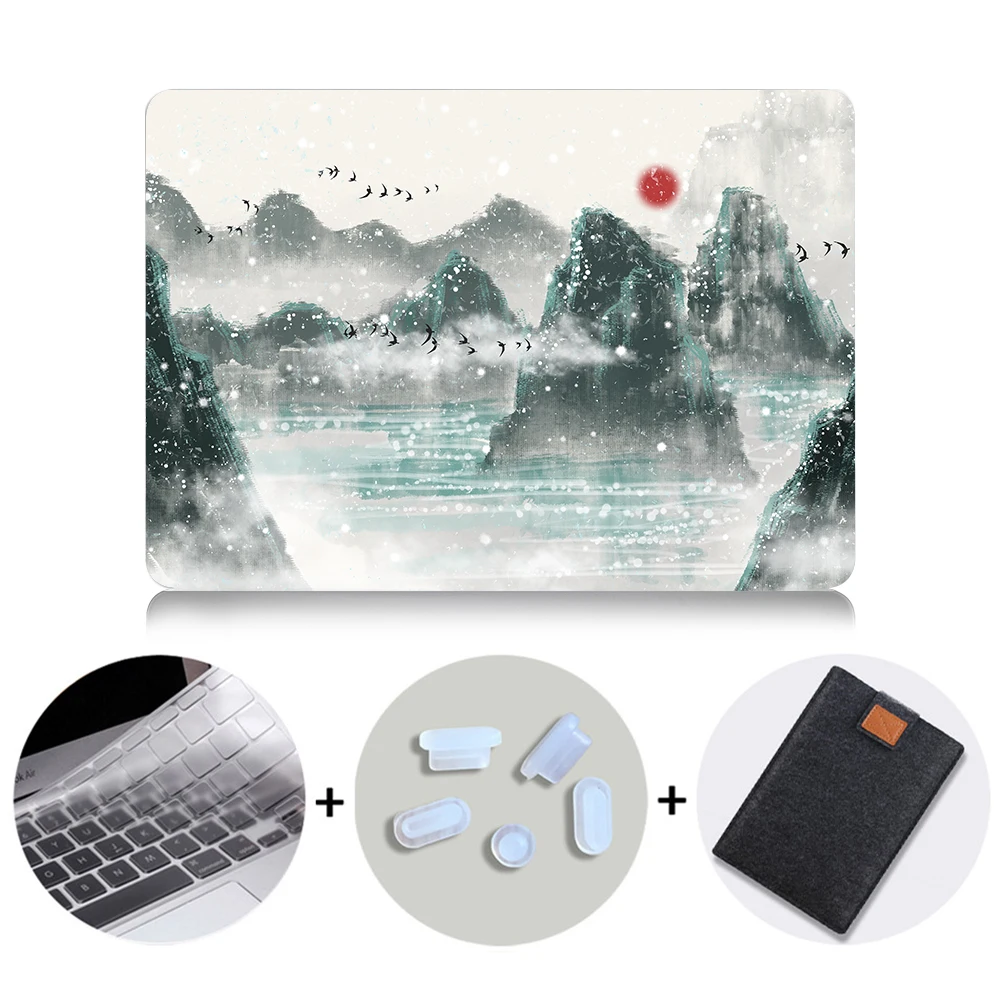 Жесткий чехол MTT с рисунком чернил для Macbook Air 11 13,3 Pro 13 15 retina, чехол для ноутбука Apple mac, чехол для книги, сумка для ноутбука 12 дюймов - Цвет: MB13