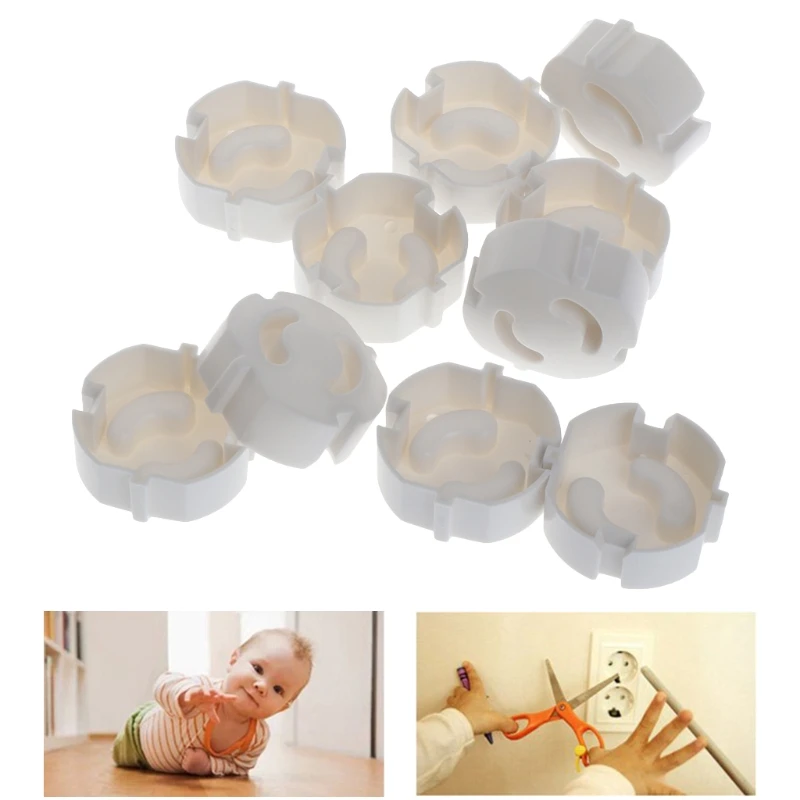 10pcs/set Plug Socket Covers for UK Baby Proofing Tight Fit Waterproof Wall Socket Protector Set for Indoor Outdoor Use socket covers