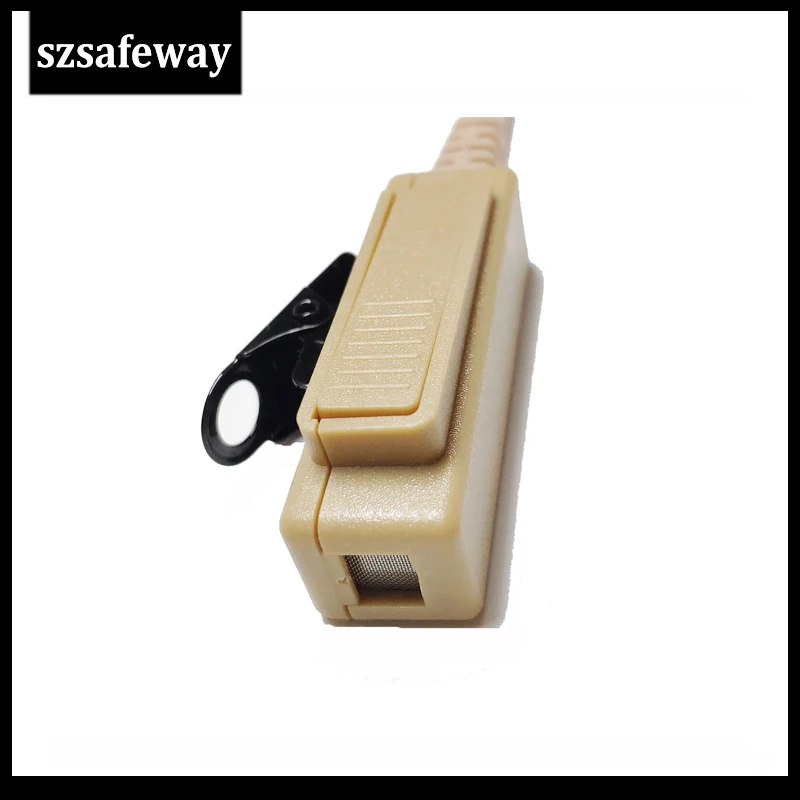 5 PCS lot flash color beige walkie talkie earpiece two way radio acoustic tube headsest with 3