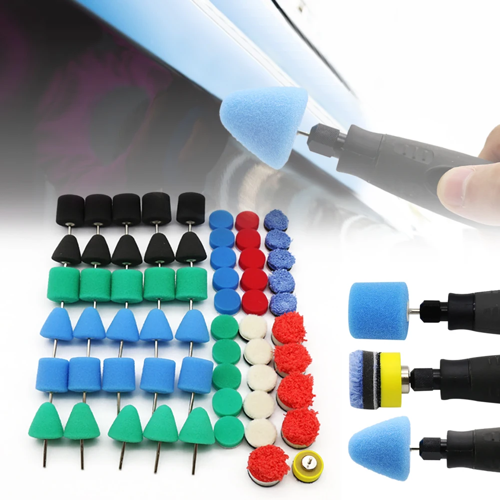 Door Handles Fog and Brake Lights Mini Car Polishing Pad Kit 61PCS/ Set Car Detailing Drill Polish Pads Auto Polisher Machine Set for Car Headlights Door Handles Fog and Brake Lights Mini Car Polishing Pad Kit 61PCS/ Set Car Detailing Drill Polish Pads Auto Polisher Machine Set for Car Headlights