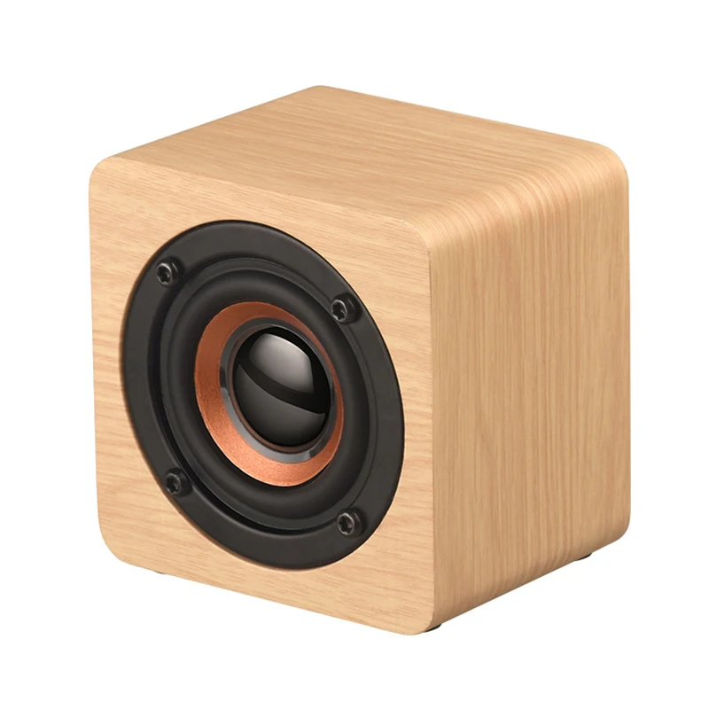 Yellow Wood Grain Портативный ретро деревянный Bluetooth динамик мини открытый беспроводной бас громкий динамик Многофункциональный GK99 - Цвет: Yellow Wood Grain