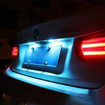 

2PCS Led License Plate Light Auto Tail Light White LED Bulbs For BMW E46-4D