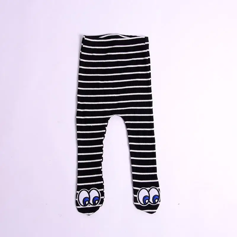 B83K05black Детские колготки; детские колготки с милыми большими глазами; эластичные штаны; детские колготки; колготки для маленьких девочек - Цвет: B83K05black