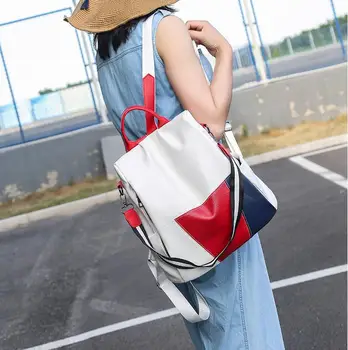 

Ladies Casual Soft leather waterproof multi-purpose travel bag