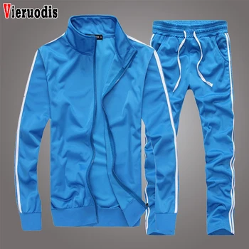 

Spring Autumn Men Fashion Sportswear Sets Men Running Sports Fitness Tracksuit Men Sportswear Zipper Hoodie+Pants Training Suit