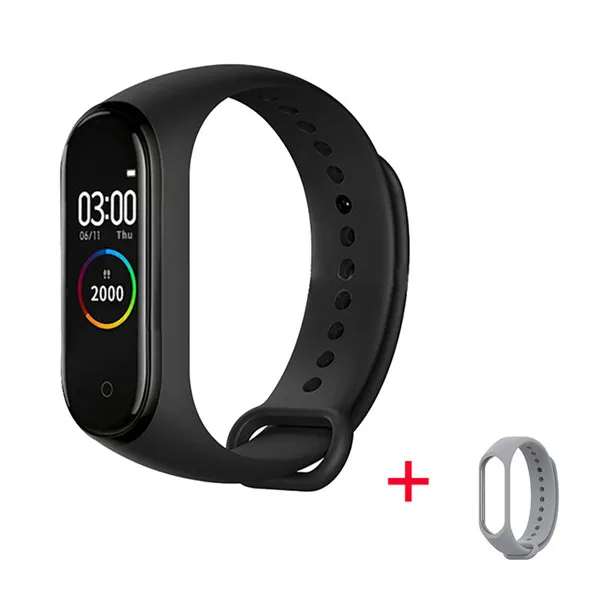 with gray strap Cheap Smart Band watch Step Sleep HR Fitness Tracker Bracelet Smartband For IOS/honor/xiaomi PK Mi Band 3/4/Fit Bit 5 Not - Цвет: with gray strap