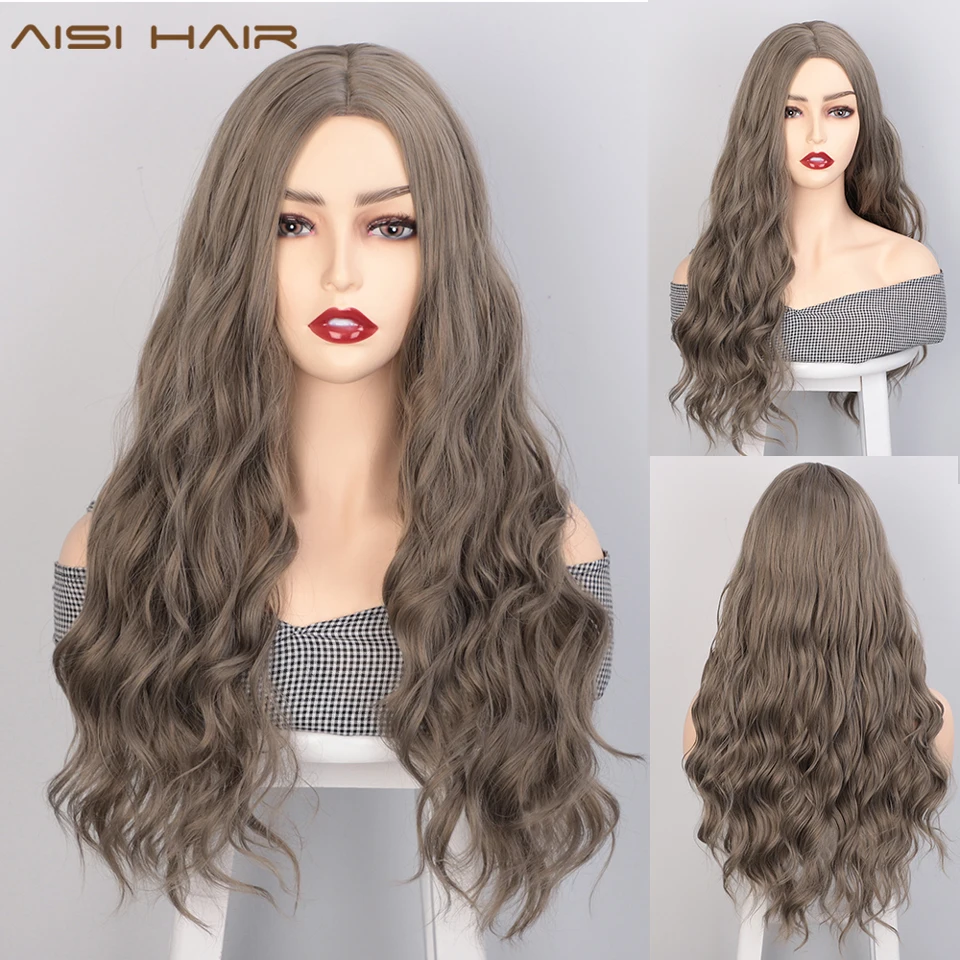 AISI HAIR длинный кудрявый парик для женщин синтетические парики