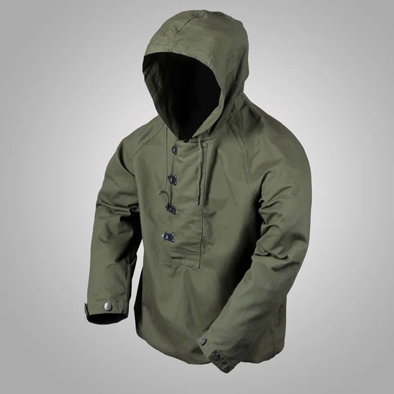 Мужская хлопковая парка с капюшоном в стиле милитари|cotton jacket|cotton coat menjacket men |