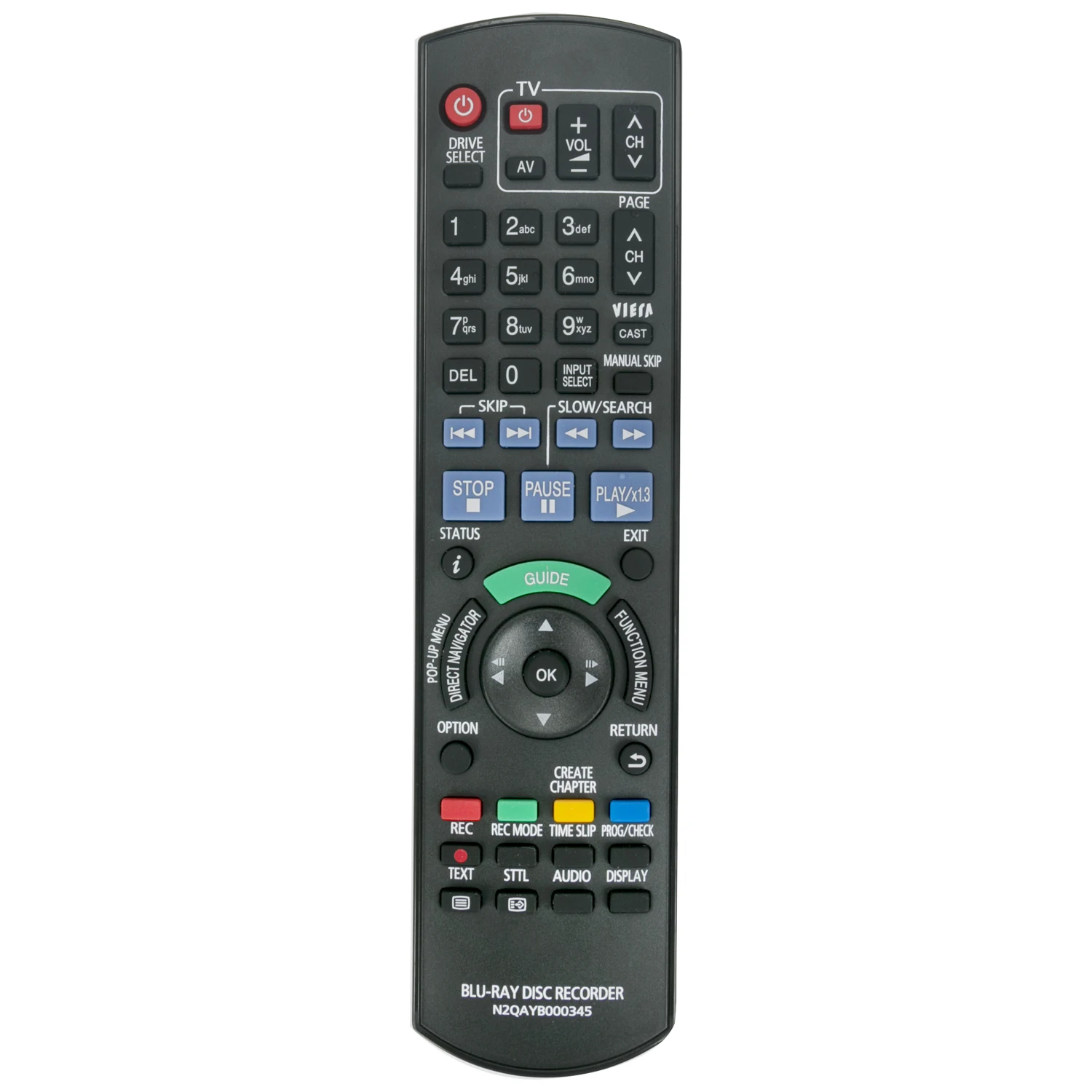 NewN2QAYB000345RemoteControlforPANASONICBluRayDiscRecorder