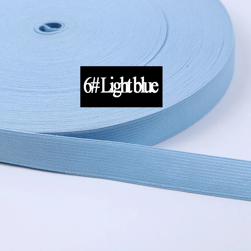 6 Light blue 40 м сплошной Цвет Дешевые Блестящий складной эластичный враг повязка из спандекса Детская повязка на голову для волос платье кружево отделка шитье 8/1" 20/25 мм - Цвет: 6 Light blue