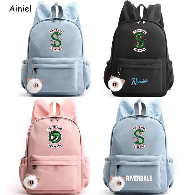 Serpents Riverdale zaino orecchie di coniglio carine zaini di grande  capacità borse da viaggio astuccio per matite zaino per scuola ragazzi  adolescenti| | - AliExpress