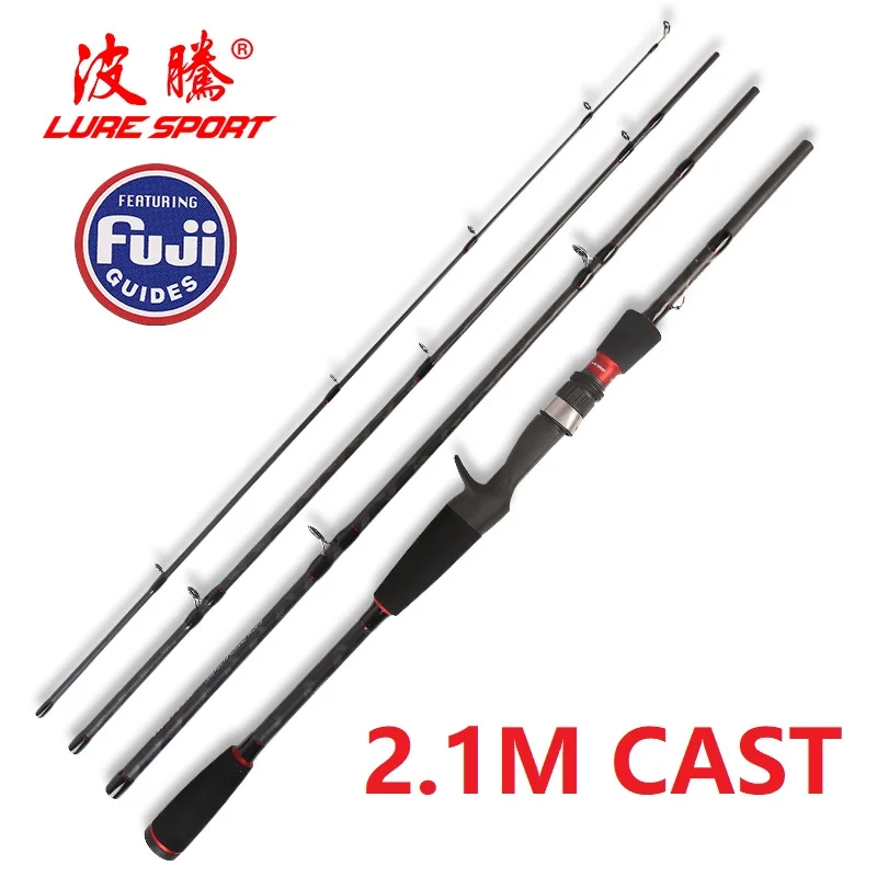 2.1M CAST LureSport туристическая Удочка Fsihing 2,1 М/2,4 м FUJI направляющая катушка сиденье X-Cross углеродное спиннинговое литье Приманка Удочка - Цвет: 2.1M CAST