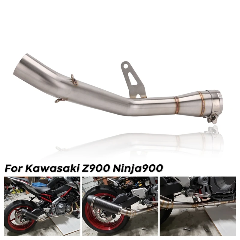 Мотоциклетный глушитель Модифицированная средняя Соединительная труба для Z900 Ninja900 выхлопная труба Z 900 Ninja 900 противоскользящая Kawasaki Z900 Ninja900