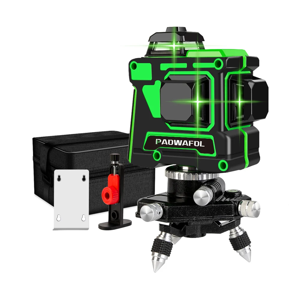 3D 12 Lines Laser Level 360 Horizontal And Vertical Self Leveling Powerful Green Laser Level