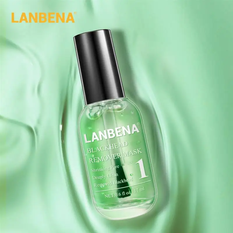 LANBENA beauty уход за кожей, маска для удаления черных точек, сыворотка для глубокой очистки, сужающая поры, очищающая от угревой сыпи, эссенция гладкая