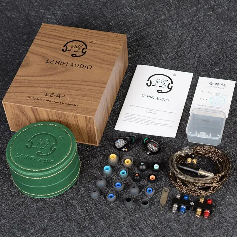 LZ A7 1DD 4BA 2 Piezoelectric Ceramics Driver Hybrid 7 Unit HIFI IEM Muisc Monitor Audiophile 0 78 Tuning Switch MMCX Earphones