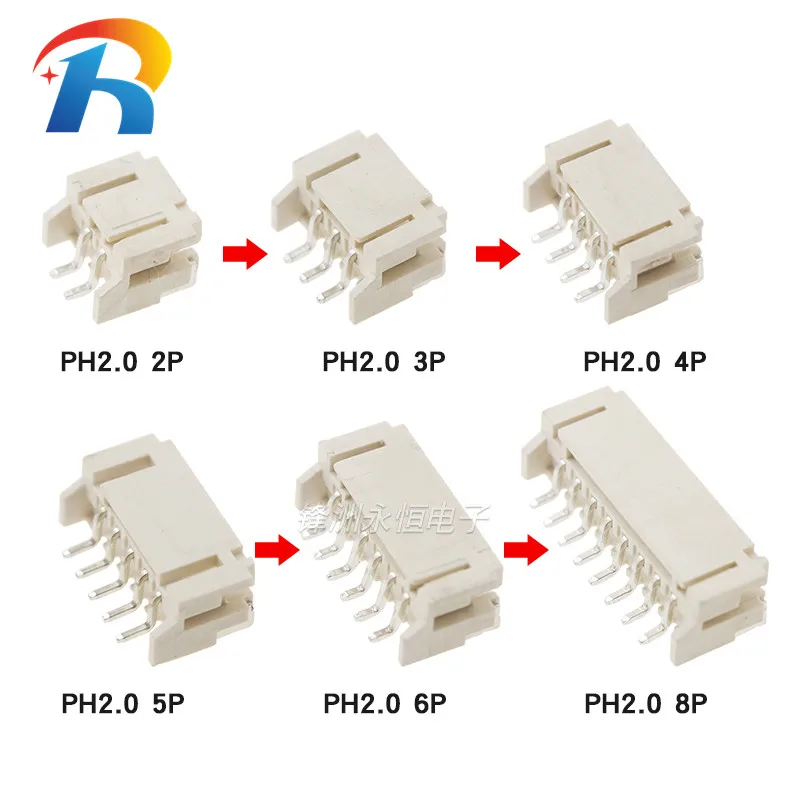 PH2.0 AWT шаг 2 0 SMT разъем горизонтальный патч SMD игла 2P 3P 4P 5P 6P 7P 8P 9P 10P контактный |