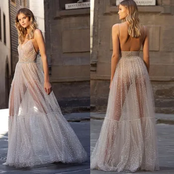 

Europe and the United States new party dress dress ebay selling point condole belt v-neck dress sexy backless wave